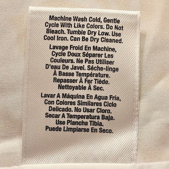 DKNY Sleeveless Blouse Small  Top Tank Asymmetrical Ruffled Yellow Floral Work - Picture 10 of 10